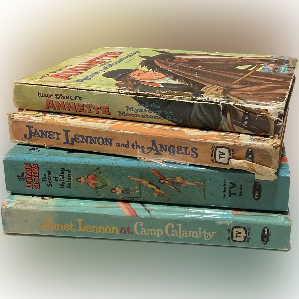 Bundle of 4 vintage Whitman books Janet Lennon Sisters Disney’s Annette